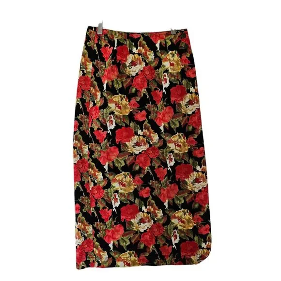 Vintage Patrick X Long Wrap Skirt size 10 Multicolor Floral - Picture 6 of 16